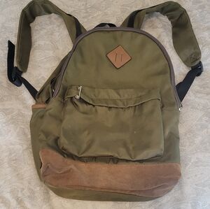 Madden Girl | Olive Green Backpack with Brown Accents